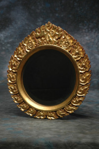 gilded framed mirror